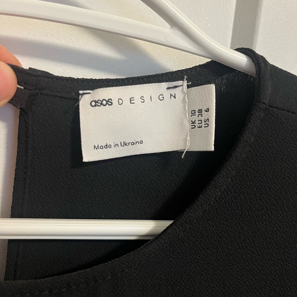 ASOS midi black dress. Size 6 - Picture 3 of 3